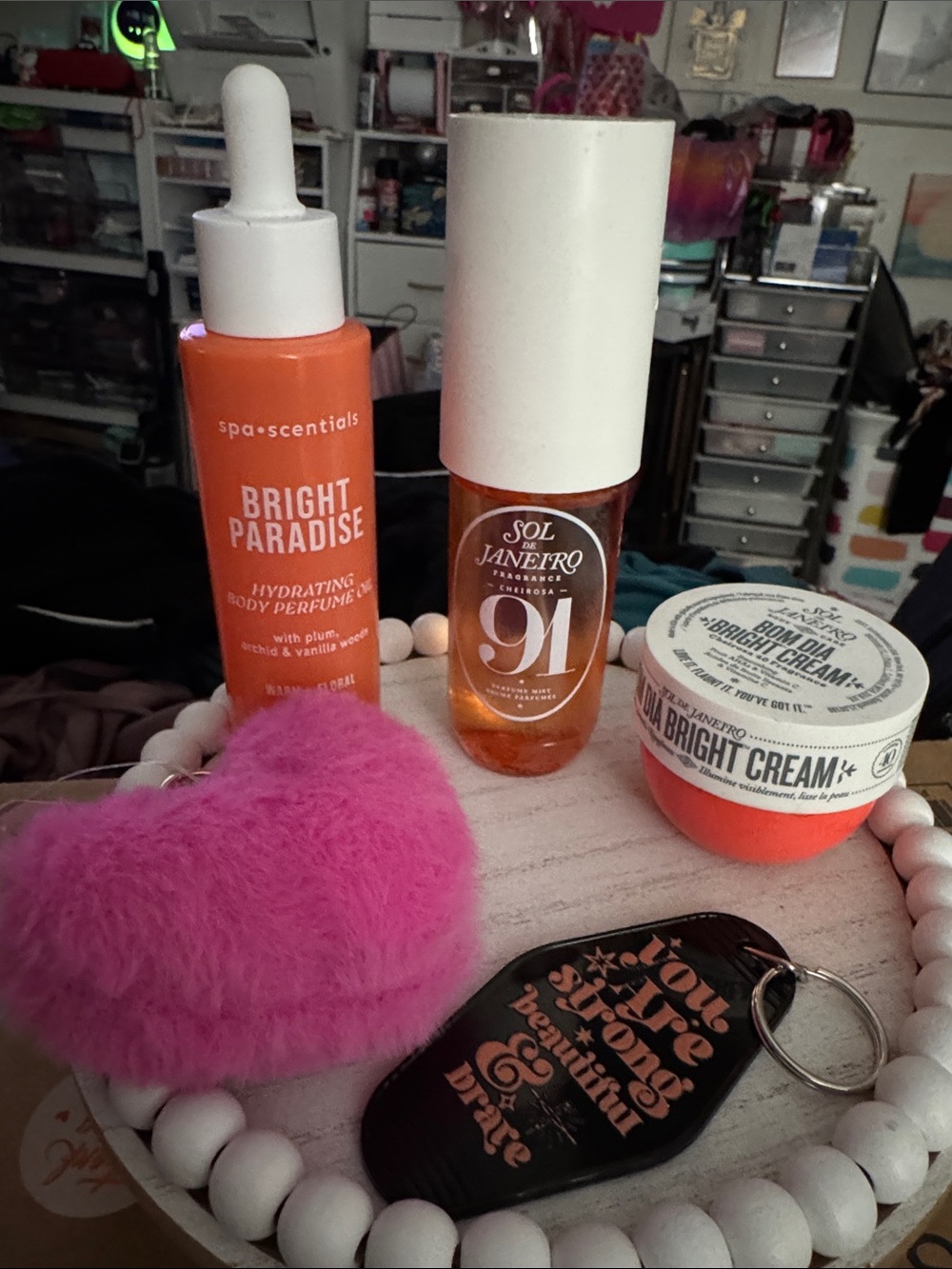 Sol de janerio with hydrating, body, perfume oil, and extras